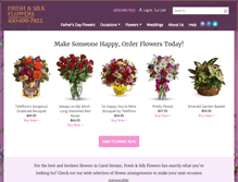 Tablet Screenshot of freshandsilkflowers.com